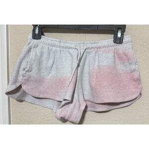 J. Galt Brandy Melville Waffle Knit Lounge Shorts Pink Tie Dye Pastel sz XS